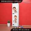 Skříň Dream SZ03 - veselé safari II. (Barva bílá, Otevírání dvířek pravé, Vnitřek skříně šatní tyč)