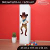 Skříň Dream SZ03 - kovboj (Barva bílá, Otevírání dvířek pravé, Vnitřek skříně šatní tyč)