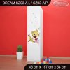 Skříň Dream SZ03 - zvířecí kapela (Barva bílá, Otevírání dvířek pravé, Vnitřek skříně šatní tyč)