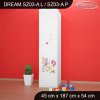 Skříň Dream SZ03 - pony (Barva bílá, Otevírání dvířek pravé, Vnitřek skříně šatní tyč)