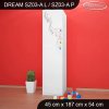 Skříň Dream SZ03 - hudební noty (Barva bílá, Otevírání dvířek pravé, Vnitřek skříně šatní tyč)