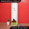 Skříň Dream SZ03 - krtek (Barva bílá, Otevírání dvířek pravé, Vnitřek skříně šatní tyč)