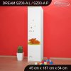 Skříň Dream SZ03 - kočička (Barva bílá, Otevírání dvířek pravé, Vnitřek skříně šatní tyč)