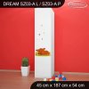 Skříň Dream SZ03 - kočička (Barva bílá, Otevírání dvířek pravé, Vnitřek skříně šatní tyč)