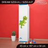 Skříň Dream SZ03 - dinosauři (Barva bílá, Otevírání dvířek pravé, Vnitřek skříně šatní tyč)