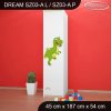 Skříň Dream SZ03 - dinosauři (Barva bílá, Otevírání dvířek pravé, Vnitřek skříně šatní tyč)