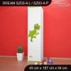 Skříň Dream SZ03 - dinosauři (Barva bílá, Otevírání dvířek pravé, Vnitřek skříně šatní tyč)