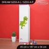 Skříň Dream SZ03 - dinosauři (Barva bílá, Otevírání dvířek pravé, Vnitřek skříně šatní tyč)