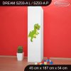 Skříň Dream SZ03 - dinosauři (Barva bílá, Otevírání dvířek pravé, Vnitřek skříně šatní tyč)