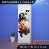 Skříň Dream SZ04 - pirát (Barva bílá, Otevírání dvířek pravé, Vnitřek skříně šatní tyč)