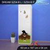 Skříň Dream SZ04 - krtek (Barva bílá, Otevírání dvířek pravé, Vnitřek skříně šatní tyč)