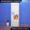 Skříň Dream SZ04 - kočičky (Barva bílá, Otevírání dvířek pravé, Vnitřek skříně šatní tyč)