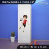 Skříň Dream SZ04 - fotbalové hřiště (Barva bílá, Otevírání dvířek pravé, Vnitřek skříně šatní tyč)