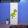 Skříň Dream SZ04 - dinosauři (Barva bílá, Otevírání dvířek pravé, Vnitřek skříně šatní tyč)