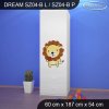 Skříň Dream SZ04 - lvíček (Barva bílá, Otevírání dvířek pravé, Vnitřek skříně šatní tyč)