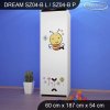 Skříň Dream SZ04 - včelka (Barva bílá, Otevírání dvířek pravé, Vnitřek skříně šatní tyč)