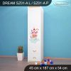 Skříň Dream SZ01 - palác (Barva bílá, Otevírání dvířek pravé, Vnitřek skříně šatní tyč)