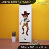 Skříň Dream SZ05 - kovboj (Barva bílá, Otevírání dvířek pravé, Vnitřek skříně šatní tyč)