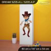 Skříň Dream SZ05 - kovboj (Barva bílá, Otevírání dvířek pravé, Vnitřek skříně šatní tyč)
