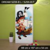 Skříň Dream SZ06 - pirát (Barva bílá, Vnitřek skříně šatní tyč)