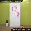 Skříň Dream SZ06 - růžový pony (Barva bílá, Vnitřek skříně šatní tyč)