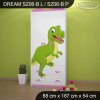 Skříň Dream SZ06 - dinosauři (Barva bílá, Vnitřek skříně šatní tyč)
