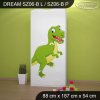 Skříň Dream SZ06 - dinosauři (Barva bílá, Vnitřek skříně šatní tyč)