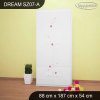 Skříň Dream SZ07 - víla s koníkem (Barva bílá, Vnitřek skříně šatní tyč)