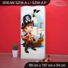 Skříň Dream SZ08 - pirát (Barva bílá, Vnitřek skříně šatní tyč)