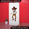 Skříň Dream SZ08 - kovboj (Barva bílá, Vnitřek skříně šatní tyč)