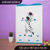 Skříň Dream SZ09 - veselé safari II. (Barva bílá)
