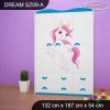Skříň Dream SZ09 - růžový pony (Barva bílá)