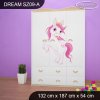 Skříň Dream SZ09 - růžový pony (Barva bílá)
