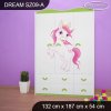Skříň Dream SZ09 - růžový pony (Barva bílá)
