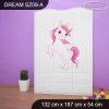 Skříň Dream SZ09 - růžový pony (Barva bílá)