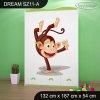 Skříň Dream SZ11 - veselé safari (Barva bílá)