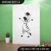 Skříň Dream SZ11 - veselé safari II. (Barva bílá)