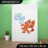 Skříň Dream SZ11 - kočičky (Barva bílá)