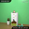 Komoda Dream K02 - krtek (Barva bílá)