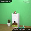 Komoda Dream K02 - krtek (Barva bílá)