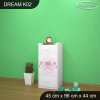 Komoda Dream K02 - růžový pony (Barva bílá)