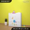 Komoda Dream K07 - kytičky (Barva bílá)