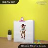Komoda Dream K07 - kovboj (Barva bílá)