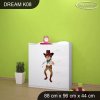 Komoda Dream K08 - kovboj (Barva bílá)