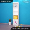 Regál Dream RW01 - kytičky (Barva bílá)