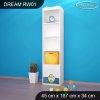 Regál Dream RW01 - žabka a čáp (Barva bílá)