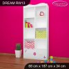 Regál Dream RW13 - kytičky (Barva bílá)