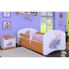 Dětská postel Happy Babies - medvídek v autě (Barva bílá, Velikost spací plochy 140x70, Šuplík NE)