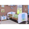 Dětská postel Happy Babies - modrý medvídek (Barva bílá, Velikost spací plochy 140x70, Šuplík NE)