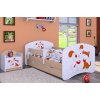 Dětská postel Happy Babies - pejsek a kočička (Barva bílá, Velikost spací plochy 140x70, Šuplík NE)